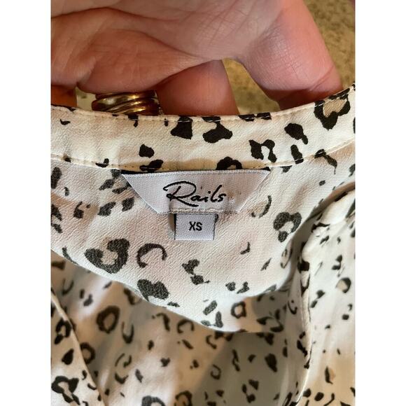 Rails Karla Cheetah Leopard Animal Print Smocked Waist Dress XS - Picture 6 of 7